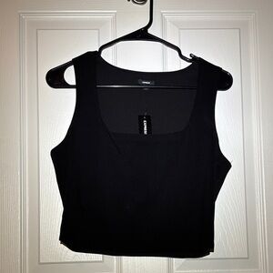 NWT Express Black Crop Tank Top